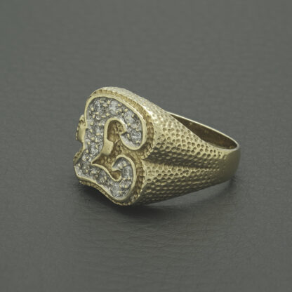 9ct Yellow Gold Gemstone Pound Sign Ring - Image 2