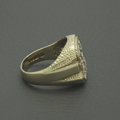 9ct Yellow Gold Gemstone Pound Sign Ring - Image 3