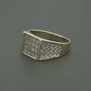 9ct Yellow Gold Diamond Signet Ring