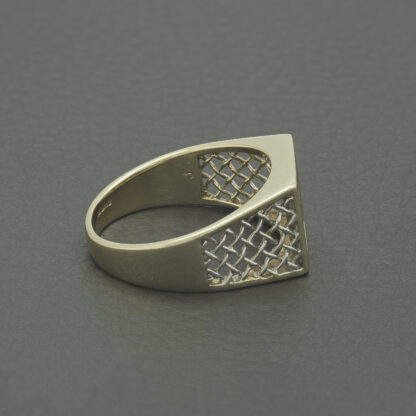 9ct Yellow Gold Diamond Signet Ring - Image 3