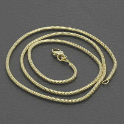 18ct Yellow Gold Snake Chain 16.5" 1.5mm - Image 2
