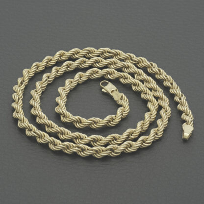 18ct Yellow Gold Rope Chain 19.5" 4.5mm - Image 2