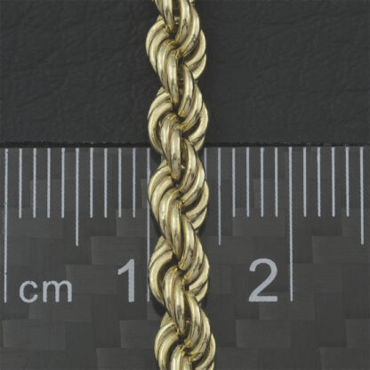 18ct Yellow Gold Rope Chain 19.5" 4.5mm - Image 3
