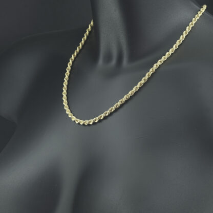 18ct Yellow Gold Rope Chain 19.5" 4.5mm - Image 4
