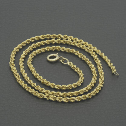18ct Yellow Gold Rope Chain 18" 2.5mm - Image 2