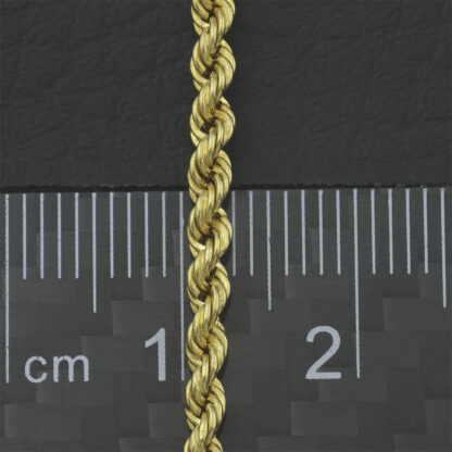 18ct Yellow Gold Rope Chain 18" 2.5mm - Image 3