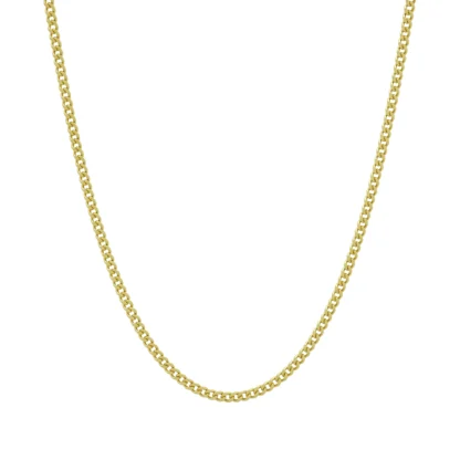 18ct Yellow Gold Curb Chain 25.5" 2mm