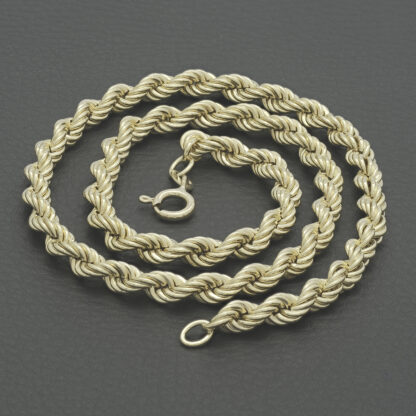 9ct Yellow Gold Rope Chain 18" 5.5mm - Image 2