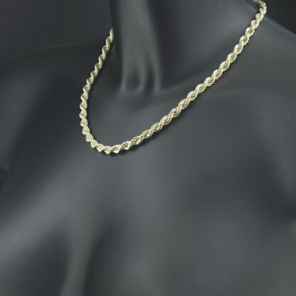 9ct Yellow Gold Rope Chain 18" 5.5mm - Image 4
