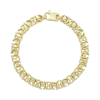 9ct Yellow Gold Byzantine Bracelet 8.5" 8mm