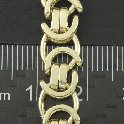 9ct Yellow Gold Byzantine Bracelet 8.5" 8mm - Image 4