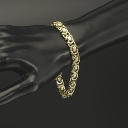 9ct Yellow Gold Byzantine Bracelet 8.5" 8mm - Image 2