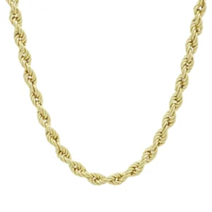 9ct Yellow Gold Rope Chain 18.5&#8243; 5.5mm