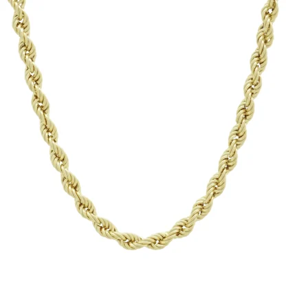 9ct Yellow Gold Rope Chain 18.5" 5.5mm