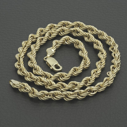 9ct Yellow Gold Rope Chain 18.5" 5.5mm - Image 2