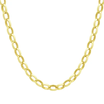 9ct Yellow Gold Belcher Chain 24.5" 6mm