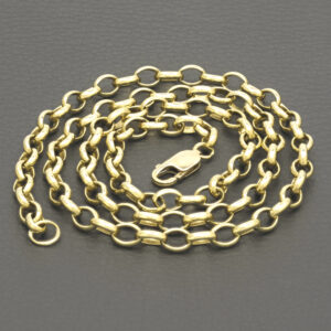 9ct Yellow Gold Belcher Chain 24.5&#8243; 6mm