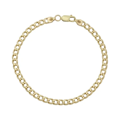 9ct Yellow Gold Curb Bracelet 7.5" 4mm