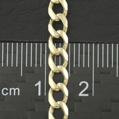 9ct Yellow Gold Curb Bracelet 7.5" 4mm - Image 4