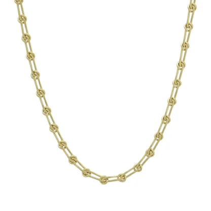 9ct Yellow Gold Fancy Link Chain 31.5" 4mm