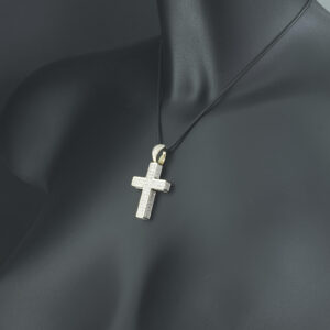 18ct Yellow Gold Gemstone Cross Pendant
