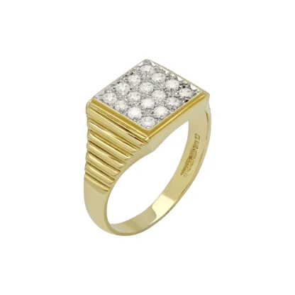 9ct Yellow Gold Gemstone Signet Ring