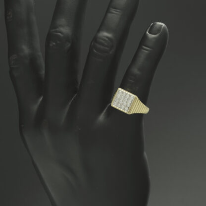 9ct Yellow Gold Gemstone Signet Ring - Image 4