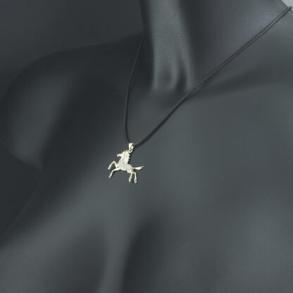 9ct Yellow Gold Diamond Horse Pendant - Image 4
