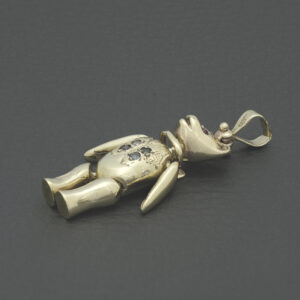 9ct Yellow Gold Gemstone Teddy Bear Pendant
