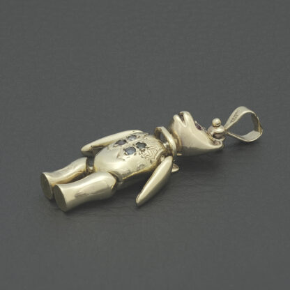 9ct Yellow Gold Gemstone Teddy Bear Pendant - Image 2