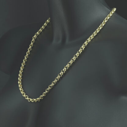 9ct Yellow Gold Pattenered Belcher 23.5" 6.5mm - Image 3