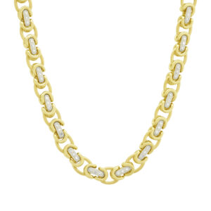 9ct Yellow Gold Gemstone King Chain 18&#8243; 8.5mm