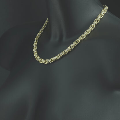 9ct Yellow Gold Gemstone King Chain 18" 8.5mm - Image 3