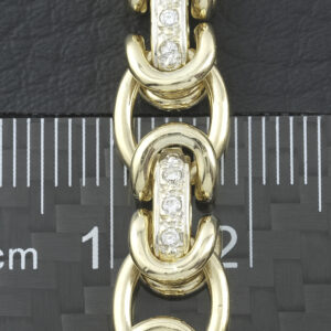 9ct Yellow Gold Gemstone King Chain 18&#8243; 8.5mm