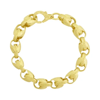 9ct Yellow Gold Tulip Bracelet 8.5" 10.5mm