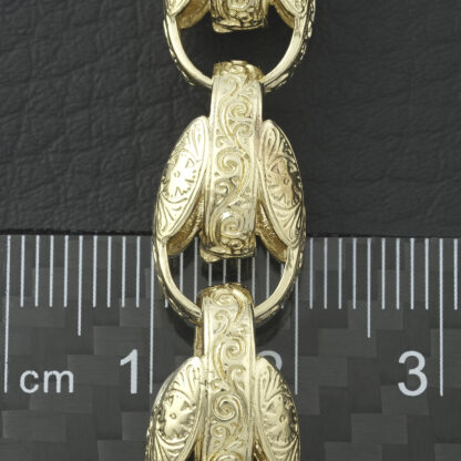 9ct Yellow Gold Tulip Bracelet 8.5" 10.5mm - Image 2