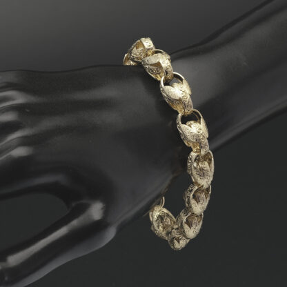 9ct Yellow Gold Tulip Bracelet 8.5" 10.5mm - Image 3