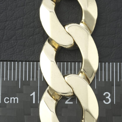 9ct Yellow Gold Curb Bracelet 8.5" 15.5mm - Image 2