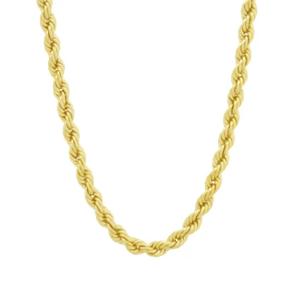 18ct Yellow Gold Rope Chain 24'' 5.5mm