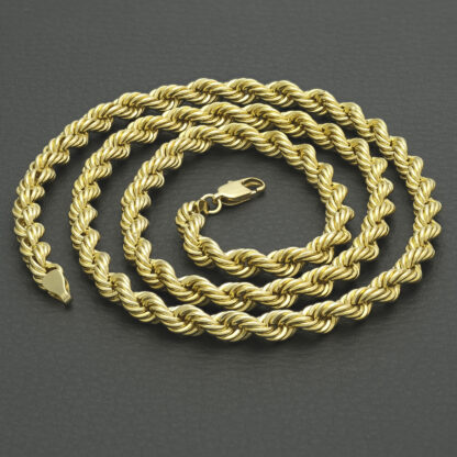18ct Yellow Gold Rope Chain 24'' 5.5mm - Image 2