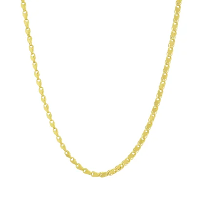 18ct Yellow Gold Fancy Link Chain 18" 3mm