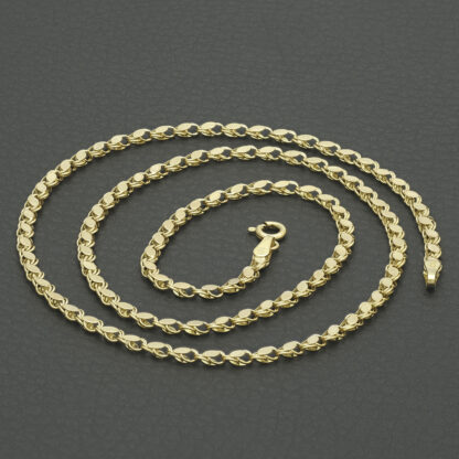 18ct Yellow Gold Fancy Link Chain 18" 3mm - Image 2