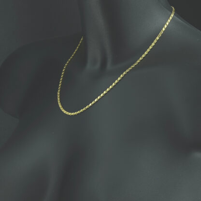 18ct Yellow Gold Fancy Link Chain 18" 3mm - Image 3