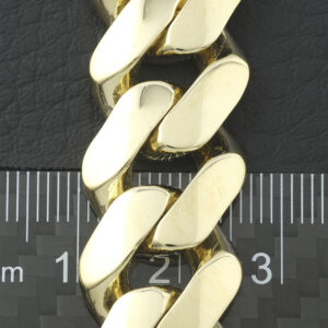 18ct Yellow Gold Cuban Bracelet 9&#8221; 16mm