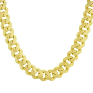 18ct Yellow Gold Cuban Chain 28.5&#8221; 16mm