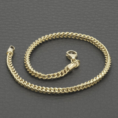 18ct Yellow Gold Franco Bracelet 7.5" 2mm - Image 4