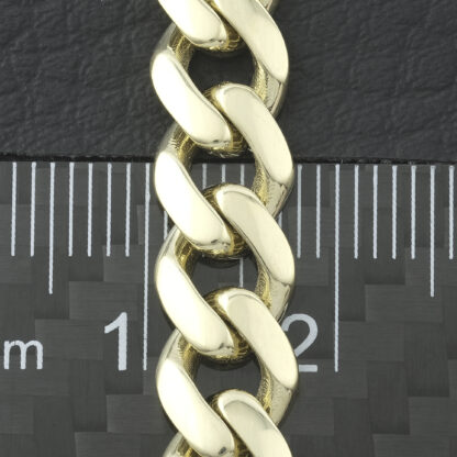 9ct Yellow Cuban Bracelet 7" 7.5mm - Image 2