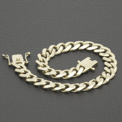 9ct Yellow Cuban Bracelet 7" 7.5mm - Image 4