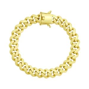 9ct Yellow Cuban Bracelet 8&#8243; 10.5mm