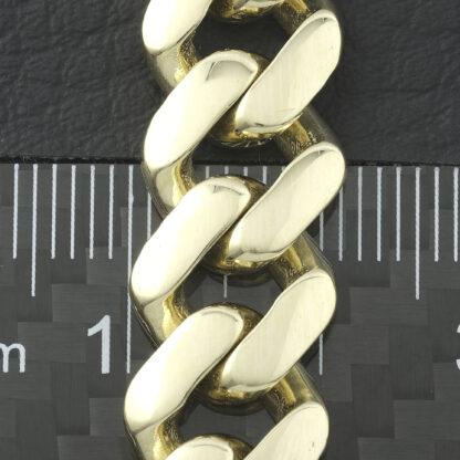 9ct Yellow Cuban Bracelet 8" 10.5mm - Image 2